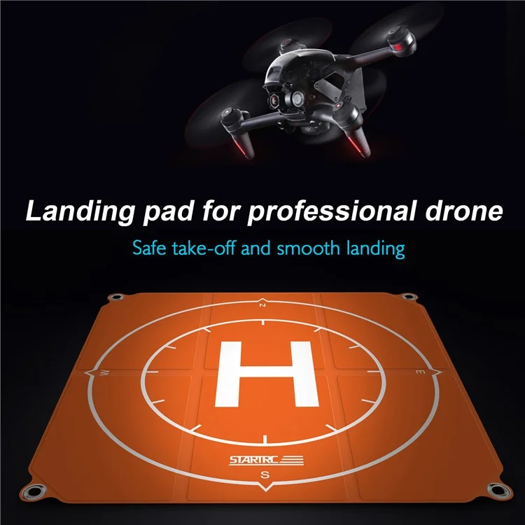 STARTRC 65 cm Alfombra de aterrizaje plegable impermeable para dron con clavos de tierra 