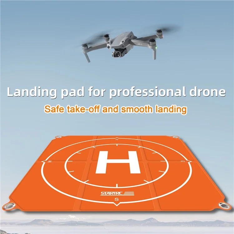 STARTRC 65 cm Alfombra de aterrizaje plegable impermeable para dron con clavos de tierra 
