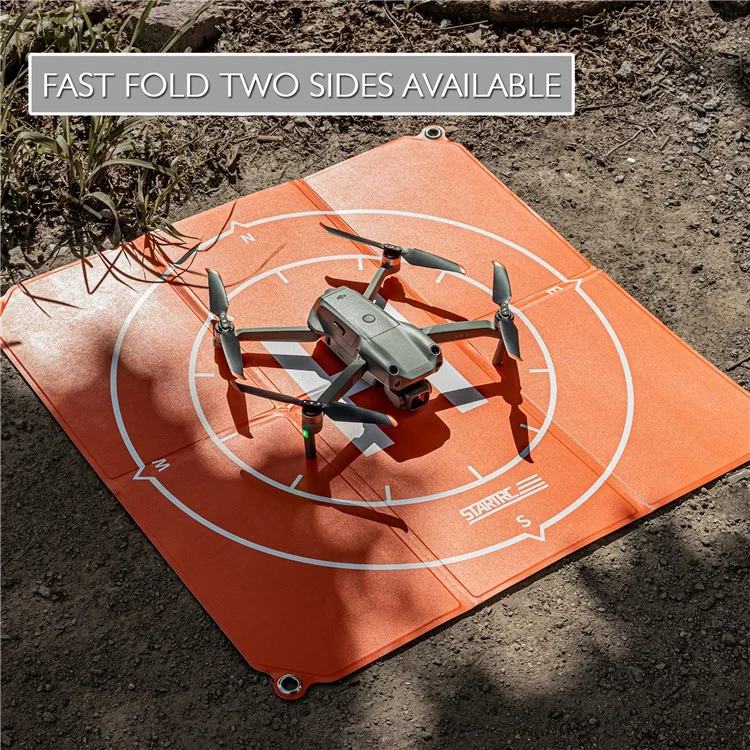 STARTRC 65 cm Alfombra de aterrizaje plegable impermeable para dron con clavos de tierra 