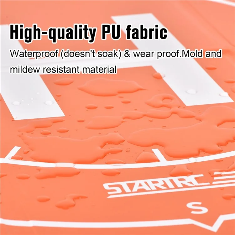 STARTRC 65 cm Alfombra de aterrizaje plegable impermeable para dron con clavos de tierra 