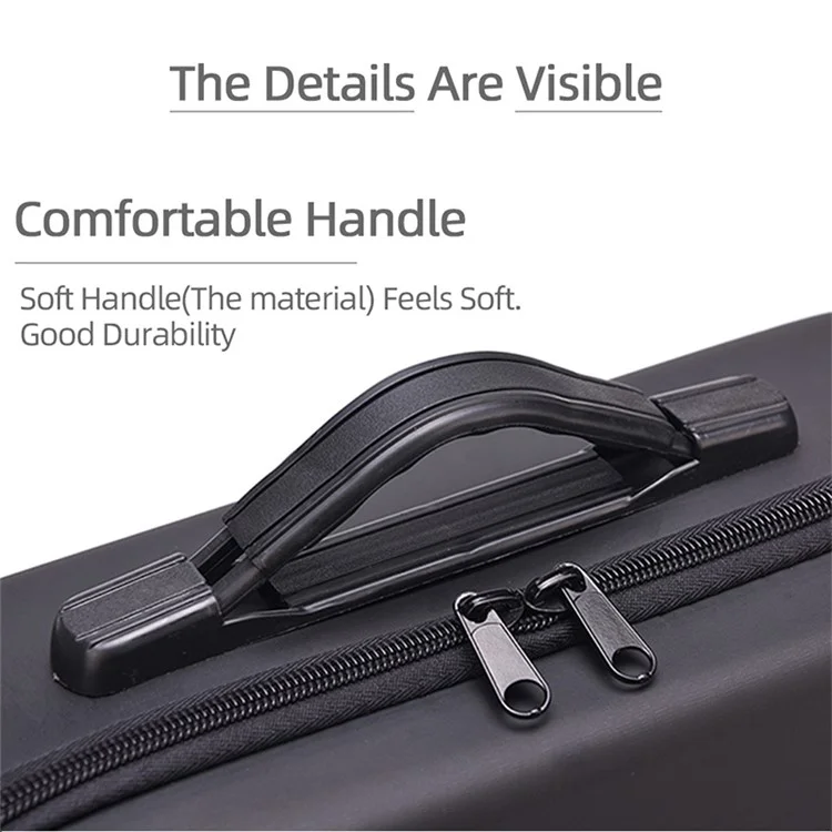 For DJI Mini 2 SE / Mini 2 Waterproof Drone Handbag Portable Suitcase with Shoulder Strap - Grey / Red Liner