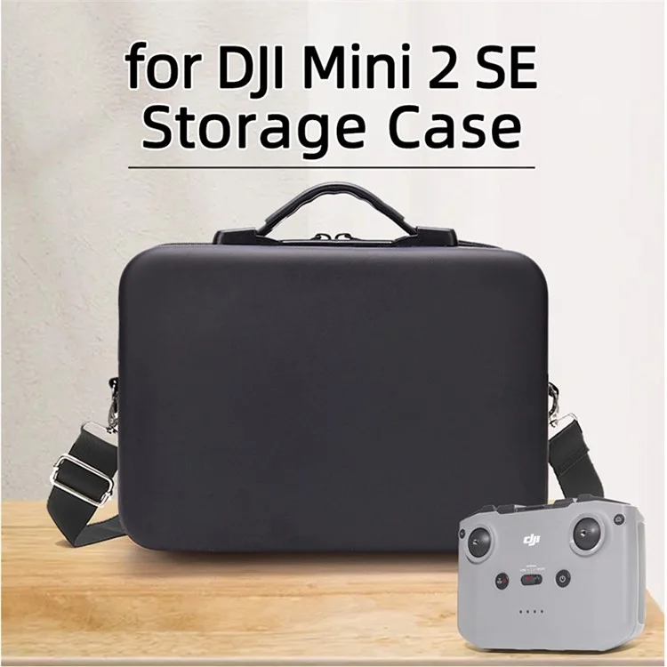 For DJI Mini 2 SE / Mini 2 Waterproof Drone Handbag Portable Suitcase with Shoulder Strap - Grey / Red Liner