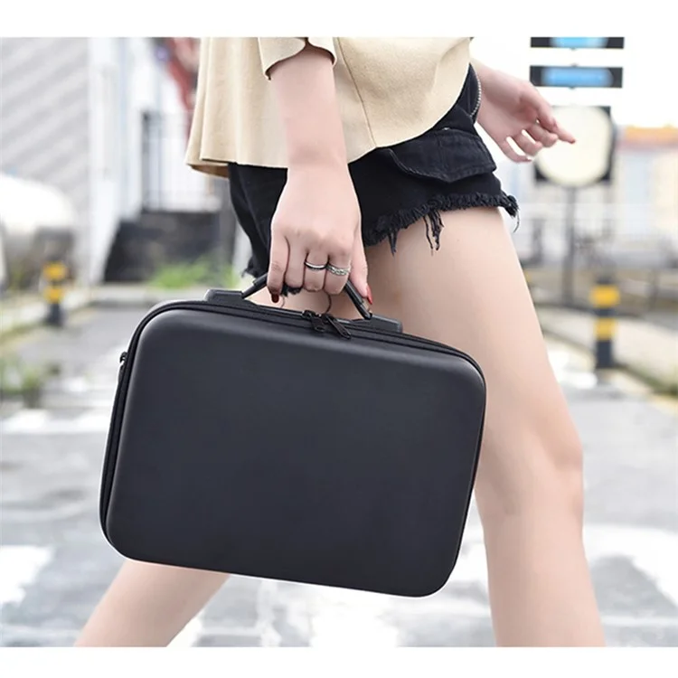 For DJI Mini 2 SE / Mini 2 Waterproof Drone Handbag Portable Suitcase with Shoulder Strap - Grey / Red Liner