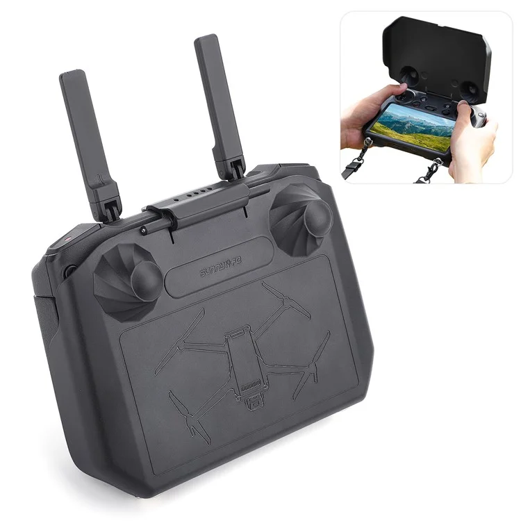 SUNNYLIFE YK558 For DJI RC Pro Remote Control Anti-Scratch Protector Case with Sun Hood Sunshade Sunlight Shelter