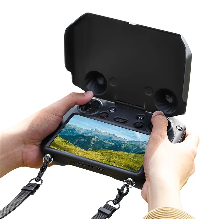 SUNNYLIFE YK558 For DJI RC Pro Remote Control Anti-Scratch Protector Case with Sun Hood Sunshade Sunlight Shelter