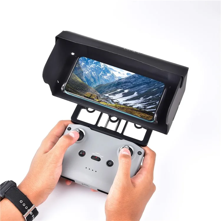 STARTRC 1108860 Für DJI Mini 2 / Mavic Mini / Air 2 Controller Sonnenblende mit Handyhalterung und Tragriemen