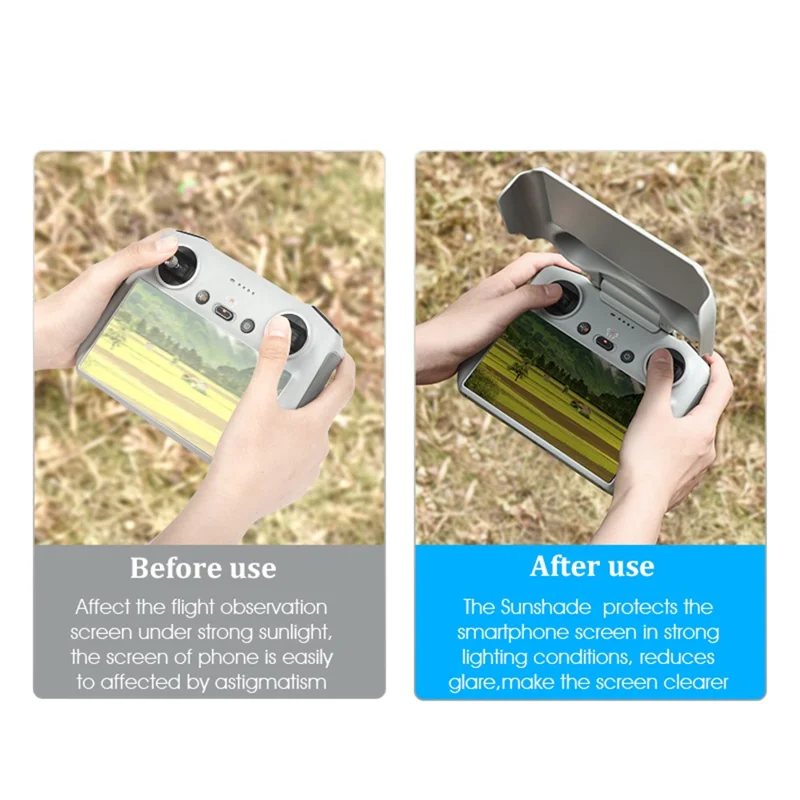 STARTRC 1116380 Sunshade Cover for DJI RC Remote Control with Screen , ABS Sun Hood Protective Cover