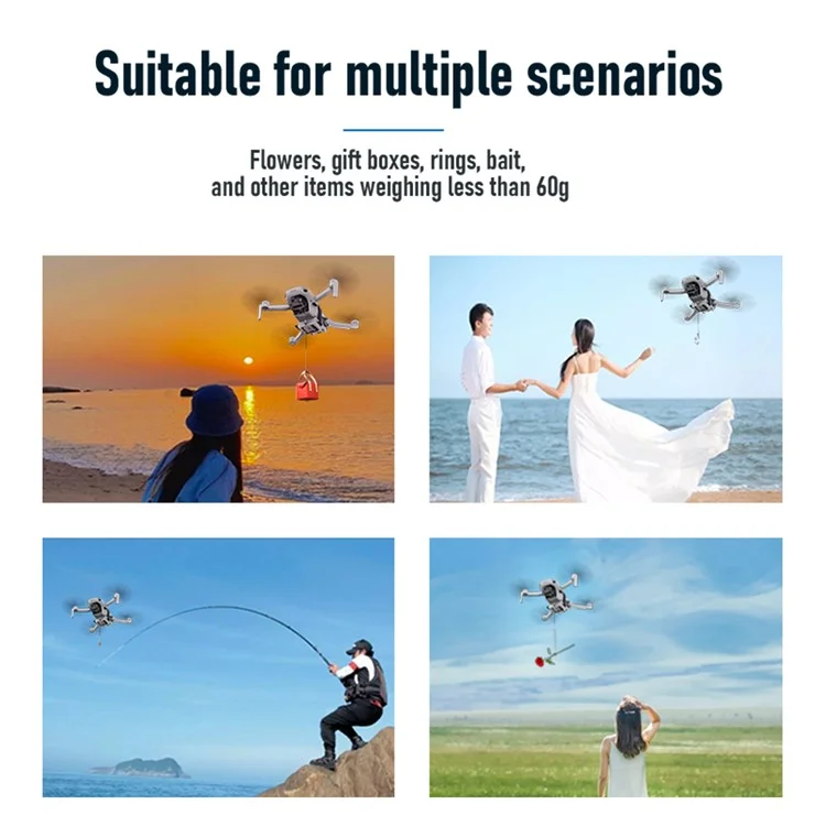 Sistema de lanzamiento aéreo STARTRC 1116472 para DJI Mini 2 / Mini 2 SE / Mini SE Dispositivo de lanzamiento y entrega a distancia 