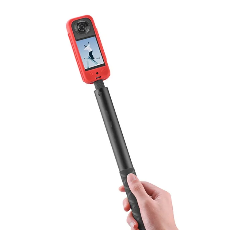BRDRC Silicone Case für Insta360 X3 Panoramakamera, Kratzschutz, Schutzhülle mit Gurt - Schwarz