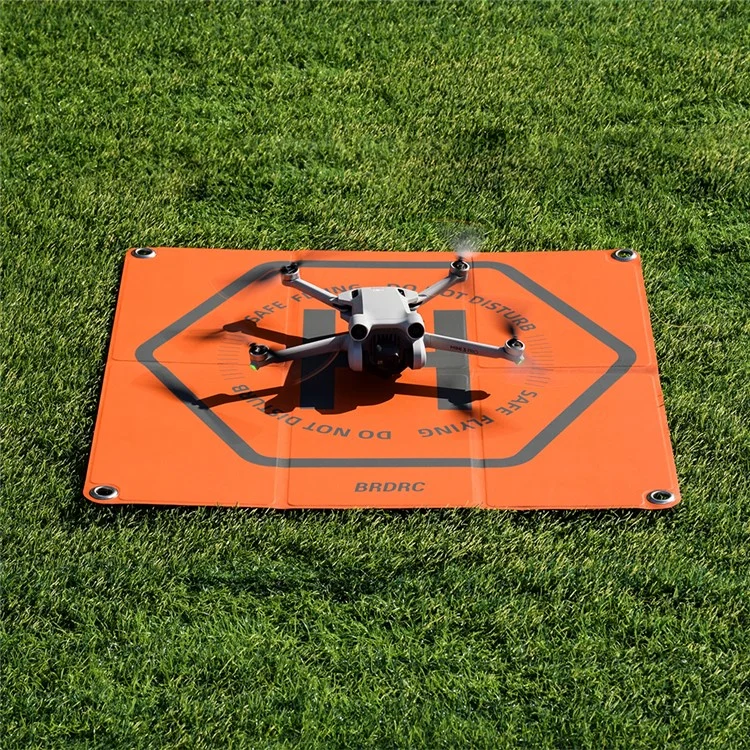 BRDRC Landeplatte für DJI Mini 3 Pro / Avata / Air 2 / Mini 2 / Mini SE / Mavic Mini 50cm PU Leder Drohnen-Parkplatte