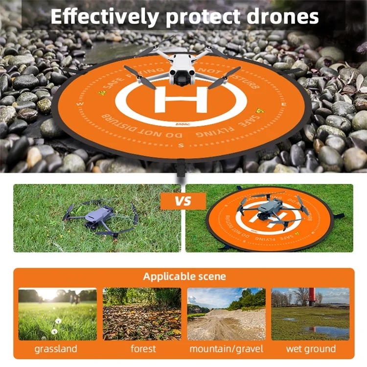 BRDRC для DJI Mini 3 Pro / Avata / Air 2 Drone Landing Pad 55 см двухсторонняя оксфордская ткань Парковочный передник