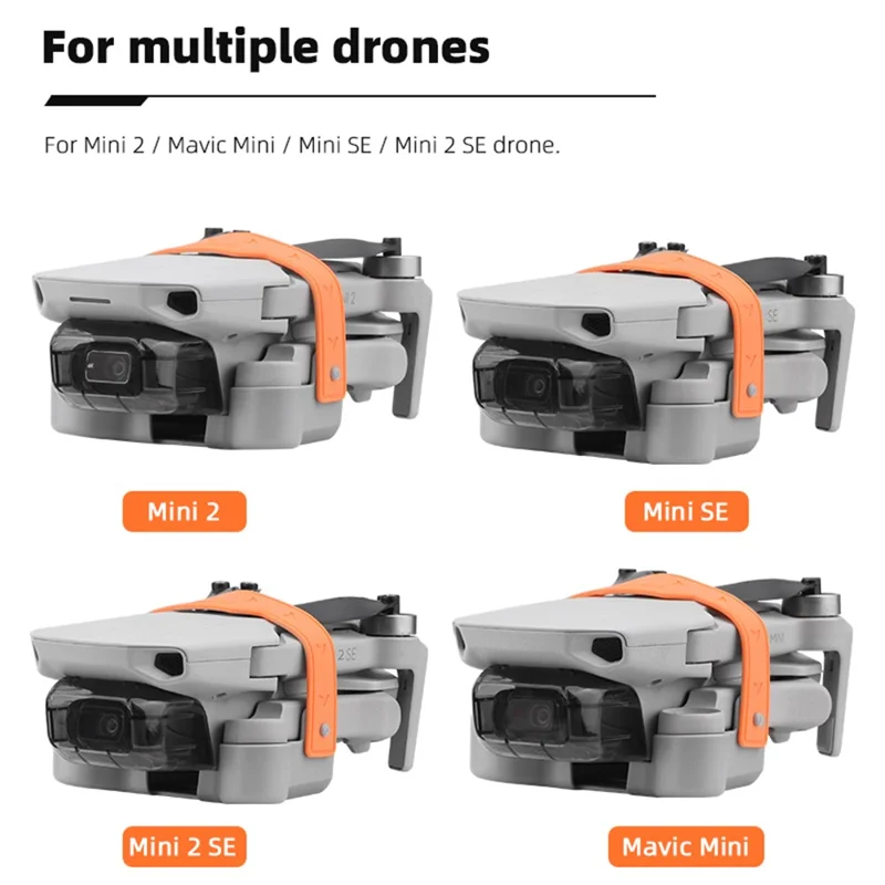 BRDRC Propellerschutz für DJI Mini 2 / Mavic Mini / Mini SE / Mini 2 SE, Silikon+ABS Drohnen-Propellerschutz-Gurt - Grau