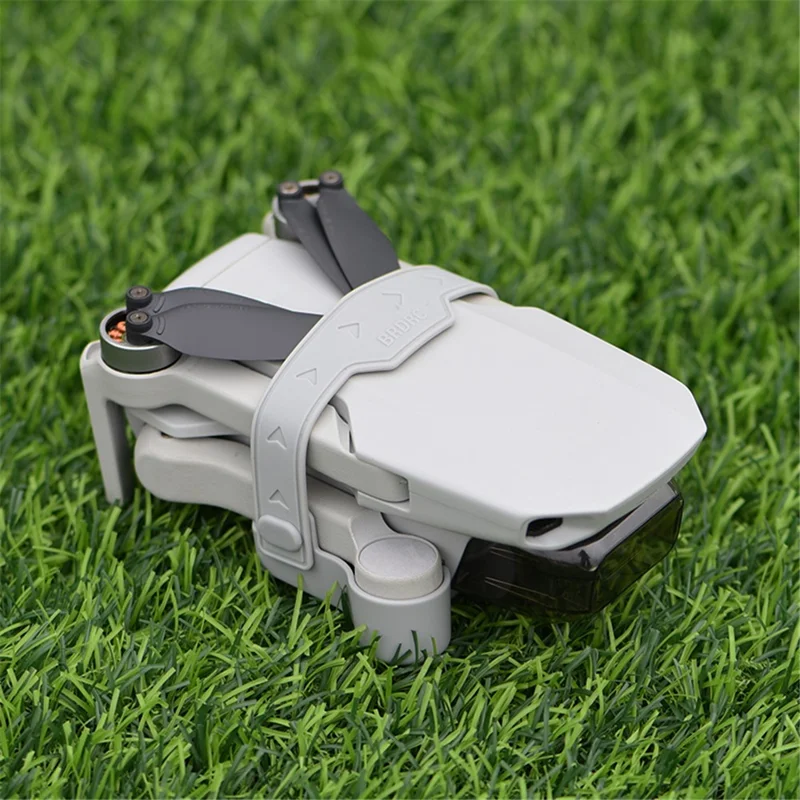 BRDRC Propellerschutz für DJI Mini 2 / Mavic Mini / Mini SE / Mini 2 SE, Silikon+ABS Drohnen-Propellerschutz-Gurt - Grau