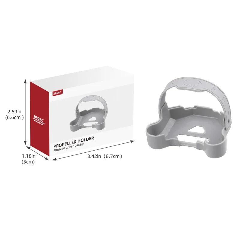 BRDRC Propellerschutz für DJI Mini 2 / Mavic Mini / Mini SE / Mini 2 SE, Silikon+ABS Drohnen-Propellerschutz-Gurt - Grau