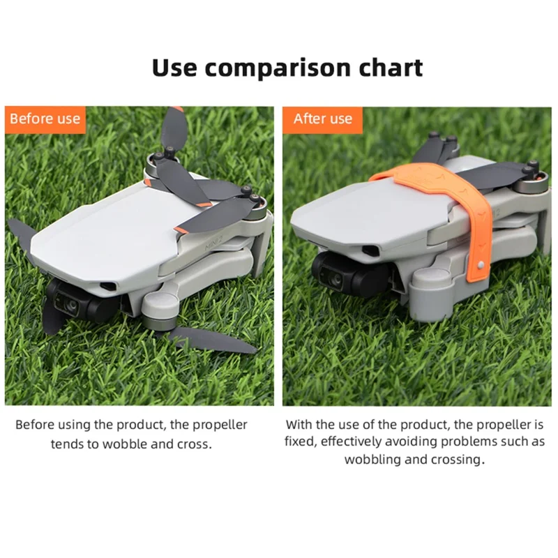 BRDRC Propellerschutz für DJI Mini 2 / Mavic Mini / Mini SE / Mini 2 SE, Silikon+ABS Drohnen-Propellerschutz-Gurt - Grau