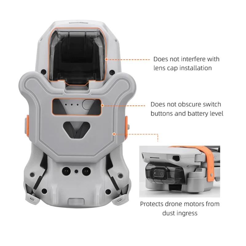 BRDRC Propellerschutz für DJI Mini 2 / Mavic Mini / Mini SE / Mini 2 SE, Silikon+ABS Drohnen-Propellerschutz-Gurt - Grau