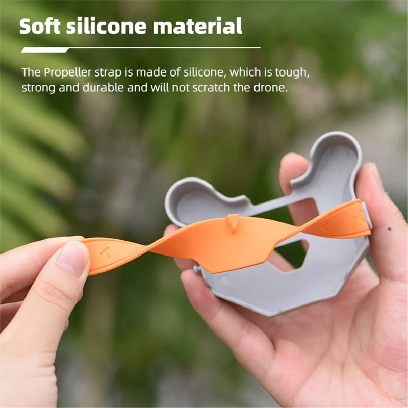 BRDRC Propellerschutz für DJI Mini 2 / Mavic Mini / Mini SE / Mini 2 SE, Silikon+ABS Drohnen-Propellerschutz-Gurt - Grau