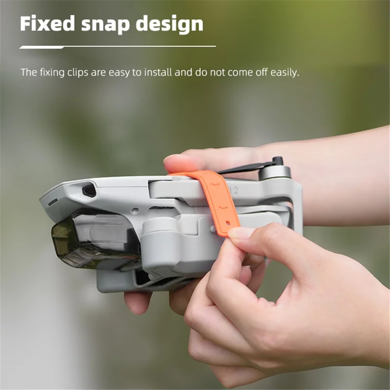 BRDRC Propellerschutz für DJI Mini 2 / Mavic Mini / Mini SE / Mini 2 SE, Silikon+ABS Drohnen-Propellerschutz-Gurt - Grau