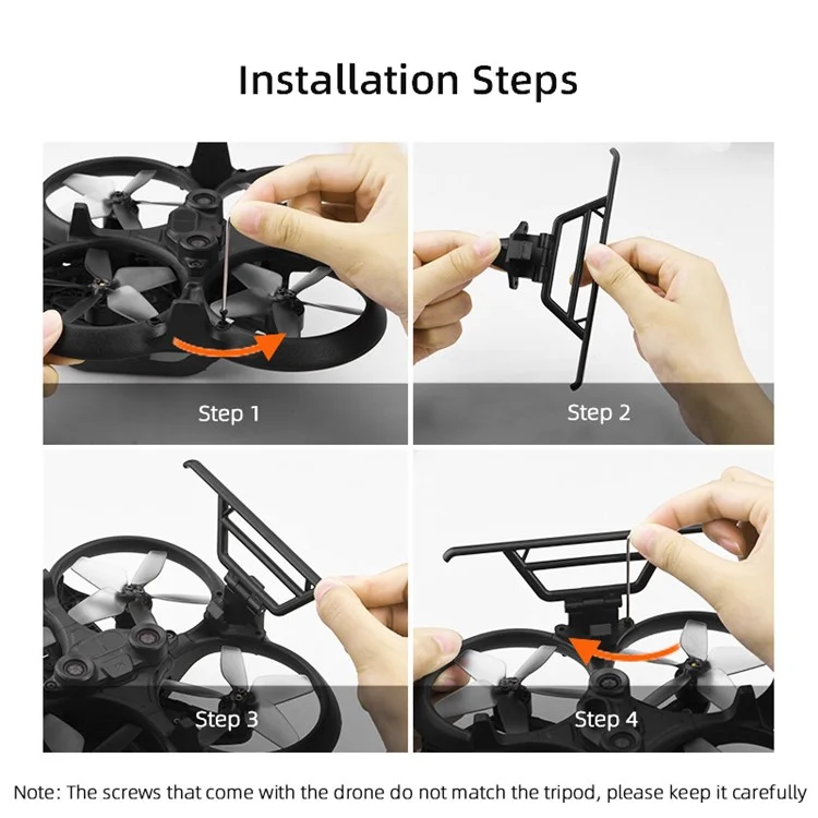 BRDRC 1 Ensemble pour Béquille de Décollage Pliable DJI Avata Jambe de soutien Rehaussée en ABS Protecteur Accessoire de Drone 