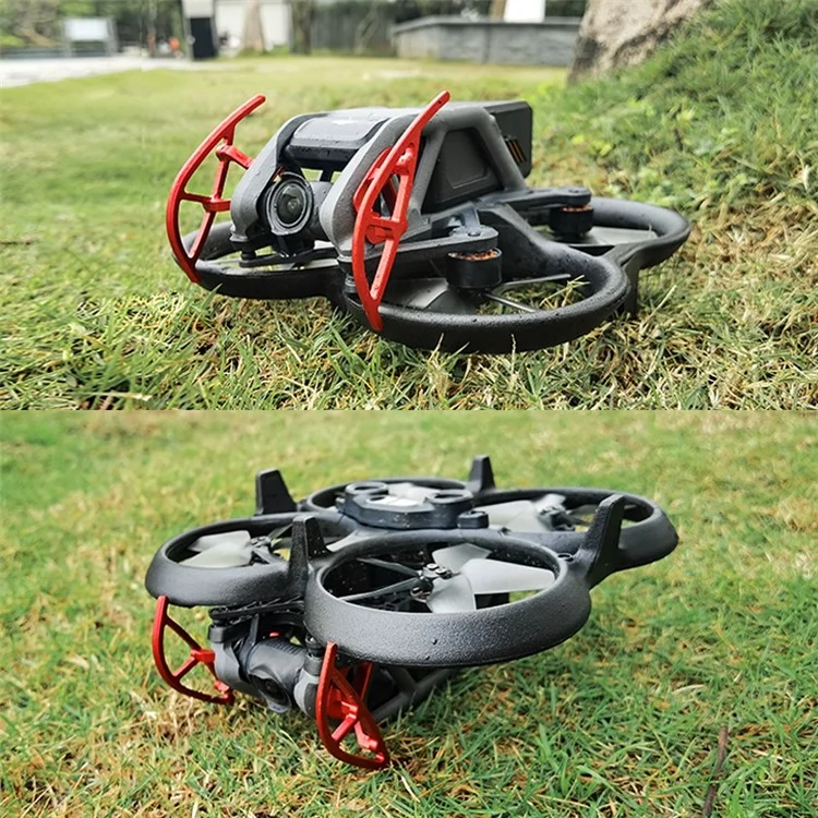 BRDRC 1 Par de Parachoques del Gimbal del Drone para DJI Avata, Barra de Protección Antichoque de Aleación de Aluminio - Rojo