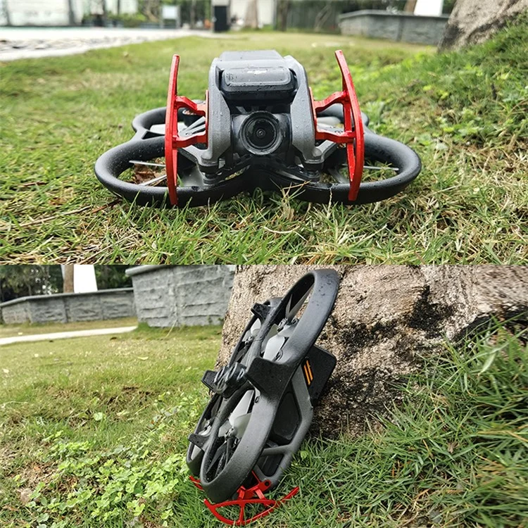 BRDRC 1 Par de Parachoques del Gimbal del Drone para DJI Avata, Barra de Protección Antichoque de Aleación de Aluminio - Rojo