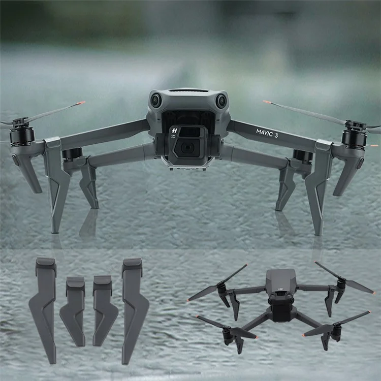 BRDRC 1 Set Landing Gear Pour DJI Mavic 3 / Mavic 3 Pro, Extension de Hauteur Abs + pc