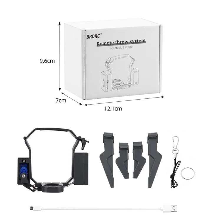 BRDRC For DJI Mavic 3 / Mavic 3 Pro Remote Thrower Airdrop Delivery Landing Gear Set RC Drone Accessories