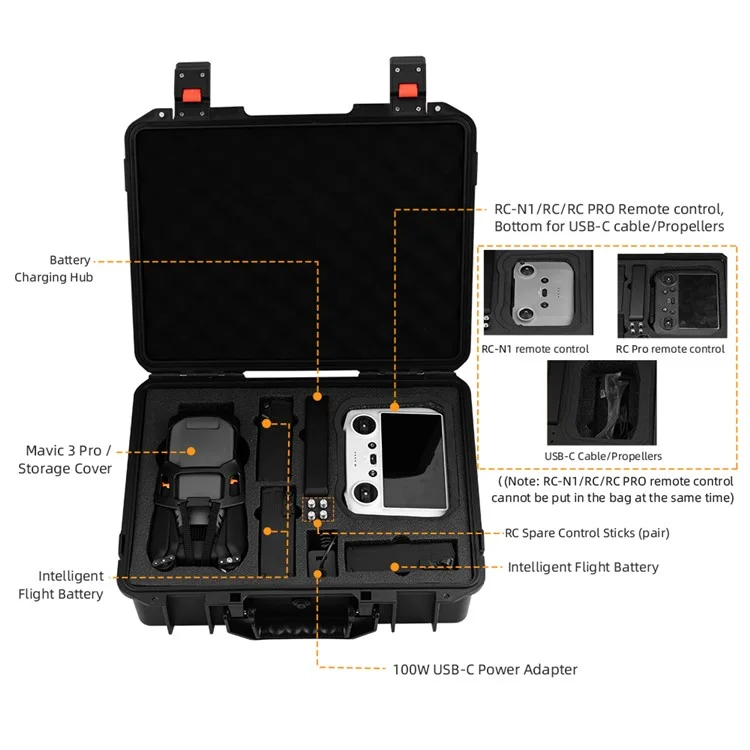 BRDRC Portable Shock -resecting Box Для DJI Mavic 3 Pro, Аксессуары Для Беспилотных Летательных Аппаратов RC Case