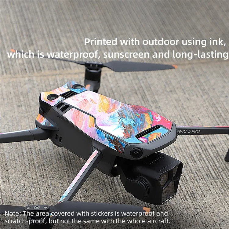 SUNNYLIFE M3P-TZ577 For DJI Mavic 3 Pro / Mavic 3 Classic / Mavic 3 Anti-Scratch Sticker Drone Protective Decal (for RC Pro Controller) - Pink