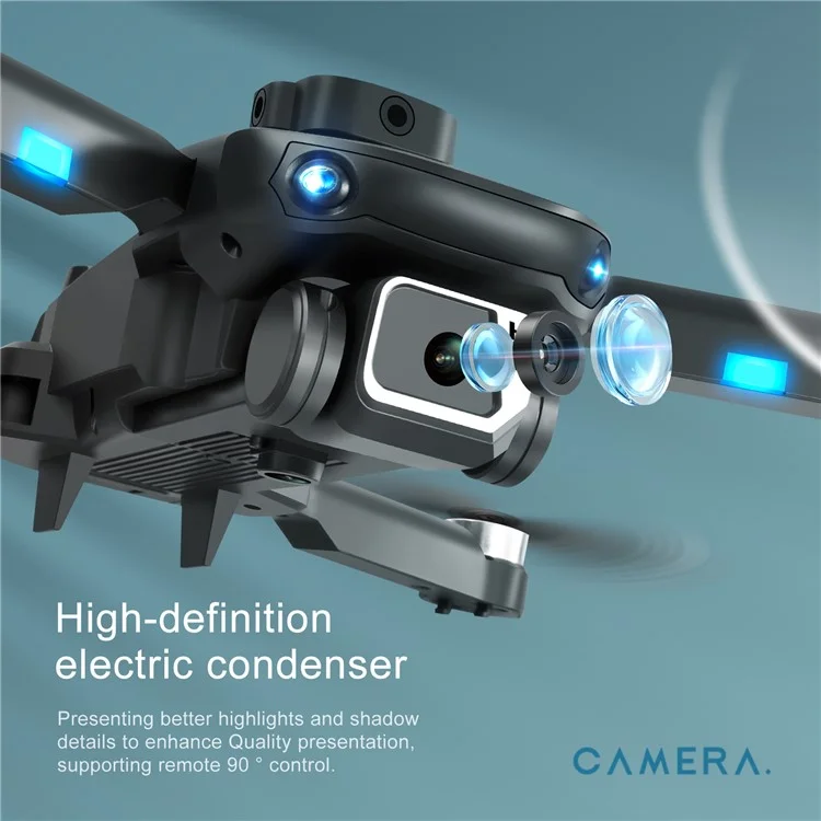 S150 Drone RC à Évitement d'Obstacles à 4 Côtés avec Caméra Double, Aéronef Pliable à Flux Optique et Positionnement, Quadricoptère avec Double Batterie