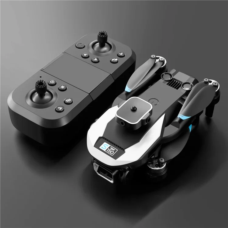 S150 Drone RC à Évitement d'Obstacles à 4 Côtés avec Caméra Double, Aéronef Pliable à Flux Optique et Positionnement, Quadricoptère avec Double Batterie