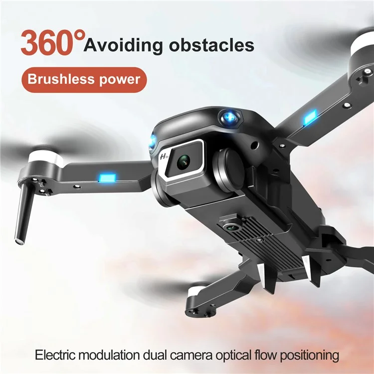 S150 Drone RC à Évitement d'Obstacles à 4 Côtés avec Caméra Double, Aéronef Pliable à Flux Optique et Positionnement, Quadricoptère avec Double Batterie