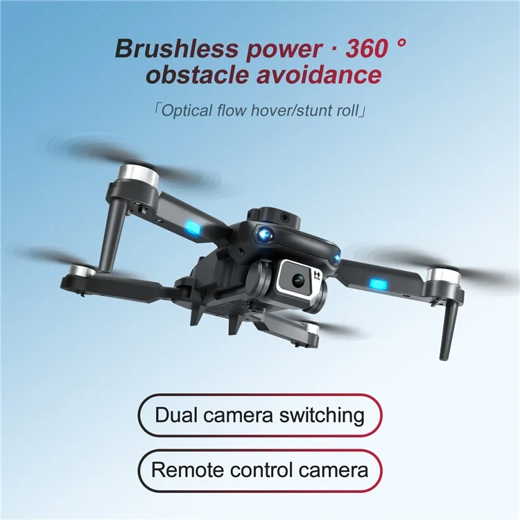 S150 Drone RC à Évitement d'Obstacles à 4 Côtés avec Caméra Double, Aéronef Pliable à Flux Optique et Positionnement, Quadricoptère avec Double Batterie