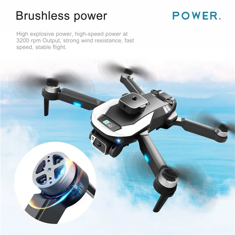 S150 Drone RC à Évitement d'Obstacles à 4 Côtés avec Caméra Double, Aéronef Pliable à Flux Optique et Positionnement, Quadricoptère avec Double Batterie