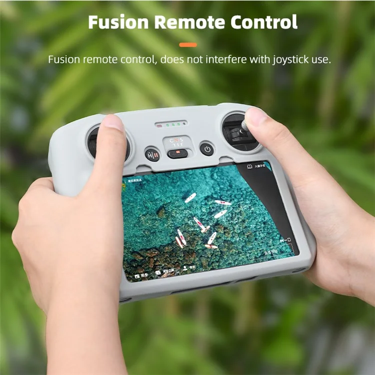 BRDRC For DJI Mini 3 / Mavic 3 Pro Screen Remote Controller Silicone Case Cover Protection Sleeve RC Accessories - Grey