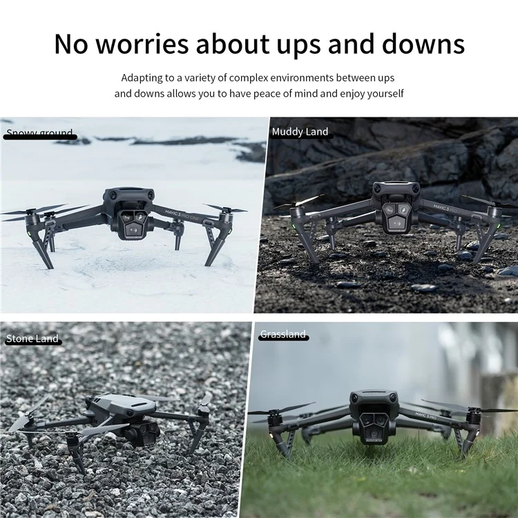 STARTRC 1120745 Ensemble de roues d'atterrissage divisées pour drone DJI Mavic 3 Pro Rehaussement du support de jambe d'extension