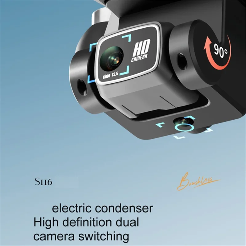 Drone Avec Caméra 1080P - Quadricoptère Télécommandé Pour Débutants Et Adultes - 2 Batteries, Moteur Sans Balais, Pliable - Noir - 10