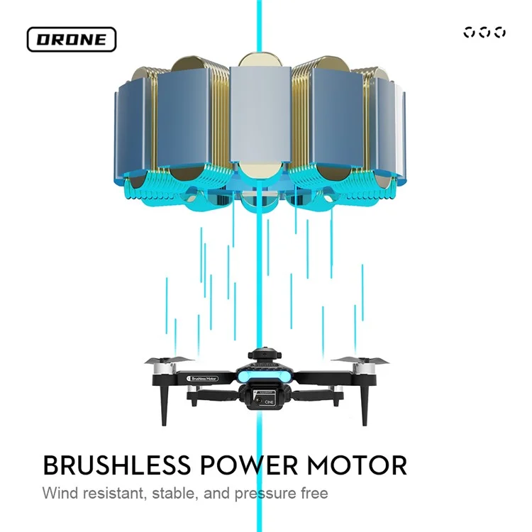 XT204 4K (480P) HD Lens Foldable RC Drone Brushless Motor Obstacle Avoidance 4-Axis RC Quadcopter, com 1 Bateria do Drone