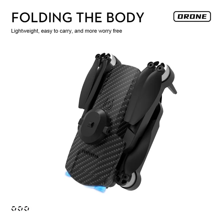 XT204 4K (480P) HD Lens Foldable RC Drone Brushless Motor Obstacle Avoidance 4-Axis RC Quadcopter, com 1 Bateria do Drone