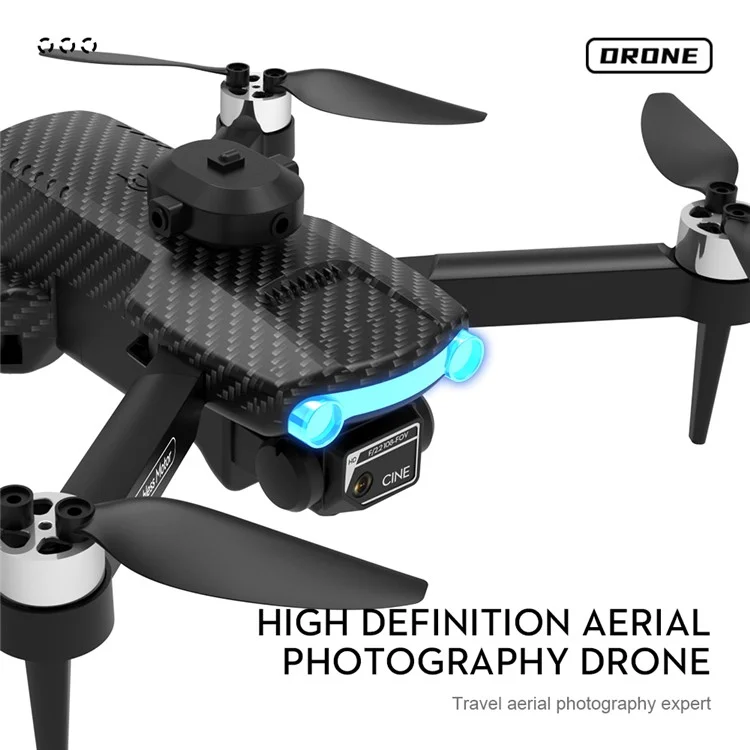 XT204 4K (480P) HD Lens Foldable RC Drone Brushless Motor Obstacle Avoidance 4-Axis RC Quadcopter, com 1 Bateria do Drone