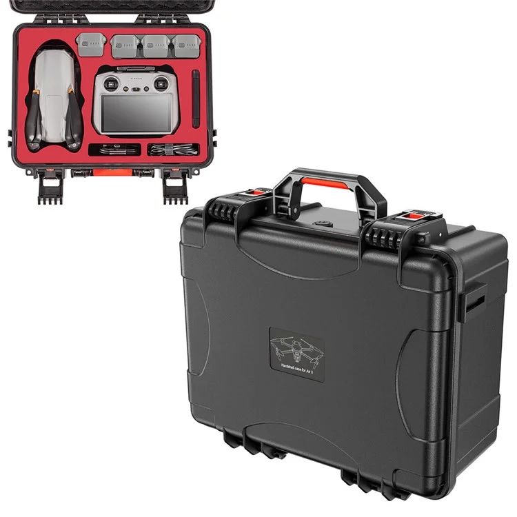STARTRC 1125191 For DJI Air 3 and RC 2 / RC-N2 Remote Control Waterproof Anti-shock PP Storage Box Drone Carrying Case