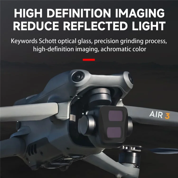 JUNESTAR JSR-1031-09 Para DJI Air 3 Filtro de Vidro Óptico NOITE Câmera de Drone Anti Poluição Luminosa Filtro de Lente