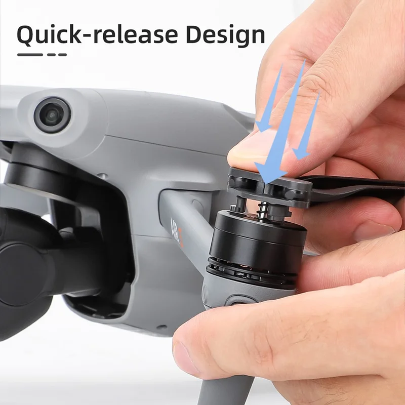 SUNNYLIFE 2 pary łopat trójkolorowych dla DJI Air 3 8747F, cicha praca śmigieł z pudełkiem do przechowywania – czerwony+niebieski+biały