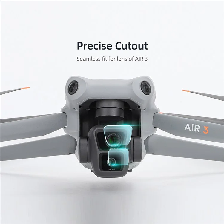 SUNNYLIFE 1 Set for DJI Air 3 Camera Lens Protector Explosion-proof 9H Tempered Glass Film