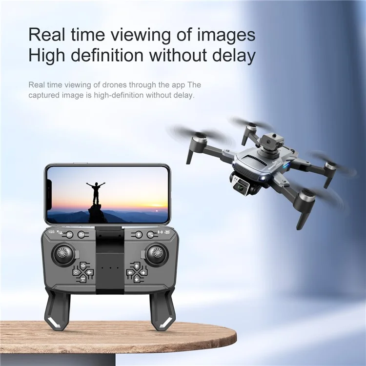 S99 MAX 8K Drone Dobrável com Câmera de 480P, Evitação de Obstáculos de 4 Vias, Quadricóptero com 1 Bateria - Cinza Escuro 