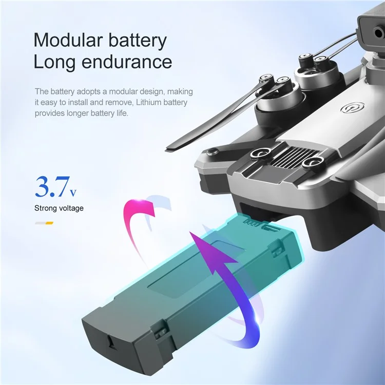 S99 MAX 8K Drone Dobrável com Câmera de 480P, Evitação de Obstáculos de 4 Vias, Quadricóptero com 1 Bateria - Cinza Escuro 