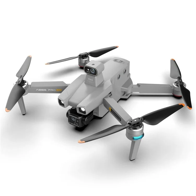 AE86 Pro Max 2K 5G Digital Image Transmission Dual Lens GPS Drone 3-axis Gimbal Obstacle Avoidance RC Aircraft, Single Battery - Grey