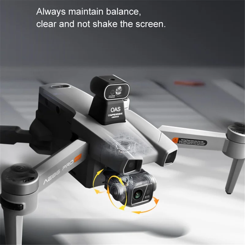 AE86 Pro Max 4k 5G Image Numérique Transmission RC Drone Double Lens GPS 3 Axis Aircraft D'évitement D'obstacle au Cardan, 3 Batteries - Noir