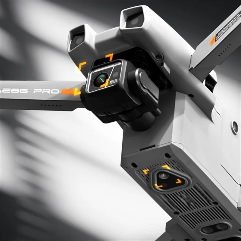 AE86 Pro Max Dual Lens 2K 5G Digital Image Transmission GPS Folding Aircraft 3-axis Gimbal Obstacle Avoidance RC Drone, 2 Batteries - Black