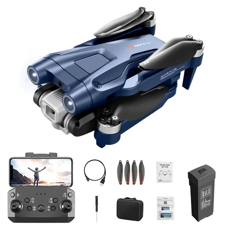 Mini4 RC Drone Бесщеточный Контроль 6k+480p Объектив Оптический Плавный Парящий Квадрокоптер, с 1 Дрон Батареи